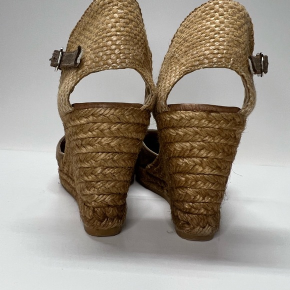 GIAMO ESPADRILLES wedge heels size 40/10 neutral rope wedge tan taupe - Picture 11 of 14